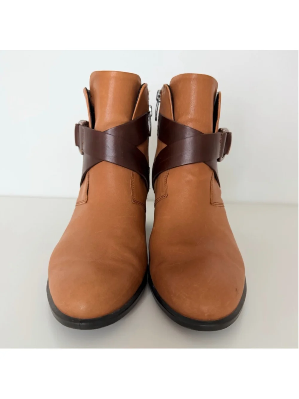 ECCO Shape 55 Mid Cut Boots Brown Leather Women's 38